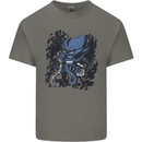 Cyberpunk Cthulhu Kraken Octopus Kids T-Shirt Childrens Charcoal