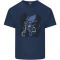 Cyberpunk Cthulhu Kraken Octopus Kids T-Shirt Childrens Navy Blue