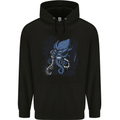 Cyberpunk Cthulhu Kraken Octopus Mens 80% Cotton Hoodie Black