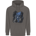 Cyberpunk Cthulhu Kraken Octopus Mens 80% Cotton Hoodie Charcoal
