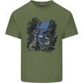 Cyberpunk Cthulhu Kraken Octopus Mens Cotton T-Shirt Tee Top Military Green