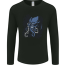 Cyberpunk Cthulhu Kraken Octopus Mens Long Sleeve T-Shirt Black