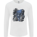 Cyberpunk Cthulhu Kraken Octopus Mens Long Sleeve T-Shirt White