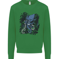 Cyberpunk Cthulhu Kraken Octopus Mens Sweatshirt Jumper Irish Green