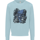 Cyberpunk Cthulhu Kraken Octopus Mens Sweatshirt Jumper Light Blue