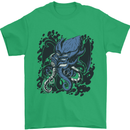 Cyberpunk Cthulhu Kraken Octopus Mens T-Shirt Cotton Gildan Irish Green