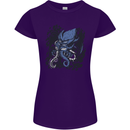 Cyberpunk Cthulhu Kraken Octopus Womens Petite Cut T-Shirt Purple