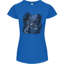Cyberpunk Cthulhu Kraken Octopus Womens Petite Cut T-Shirt Royal Blue