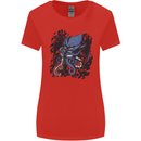 Cyberpunk Cthulhu Kraken Octopus Womens Wider Cut T-Shirt Red