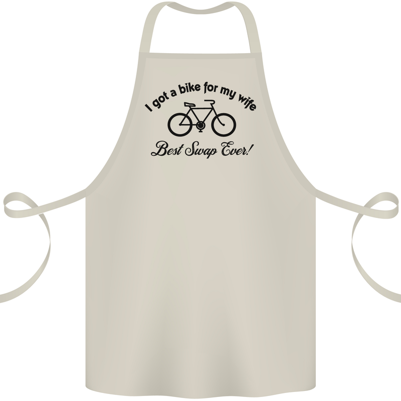 Cycling A Bike for My Wife Cyclist Funny Cotton Apron 100% Organic Natural