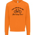 Cycling A Bike for My Wife Cyclist Funny Mens Sweatshirt Jumper Orange