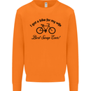 Cycling A Bike for My Wife Cyclist Funny Mens Sweatshirt Jumper Orange