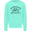 Cycling A Bike for My Wife Cyclist Funny Mens Sweatshirt Jumper Peppermint