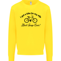 Cycling A Bike for My Wife Cyclist Funny Mens Sweatshirt Jumper Yellow