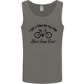 Cycling A Bike for My Wife Cyclist Funny Mens Vest Tank Top Charcoal