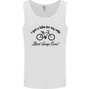 Cycling A Bike for My Wife Cyclist Funny Mens Vest Tank Top White