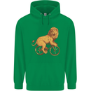 Cycling A Lion Riding a Bicycle Childrens Kids Hoodie Irish Green