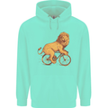 Cycling A Lion Riding a Bicycle Childrens Kids Hoodie Peppermint