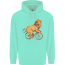 Cycling A Lion Riding a Bicycle Childrens Kids Hoodie Peppermint