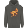 Cycling A Lion Riding a Bicycle Childrens Kids Hoodie Storm Grey
