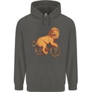 Cycling A Lion Riding a Bicycle Childrens Kids Hoodie Storm Grey