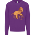 Cycling A Lion Riding a Bicycle Mens Sweatshirt Jumper Purple