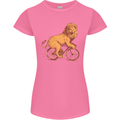 Cycling A Lion Riding a Bicycle Womens Petite Cut T-Shirt Azalea