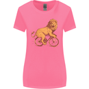 Cycling A Lion Riding a Bicycle Womens Wider Cut T-Shirt Azalea