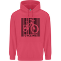 Cycling Barcode Cyclist Bicycle Childrens Kids Hoodie Heliconia