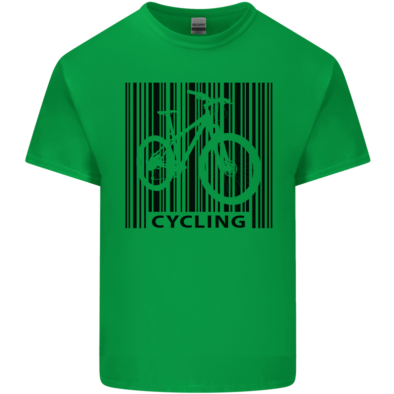 Cycling Barcode Cyclist Bicycle Kids T-Shirt Childrens Irish Green