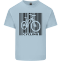Cycling Barcode Cyclist Bicycle Kids T-Shirt Childrens Light Blue