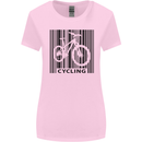 Cycling Barcode Cyclist Bicycle Womens Wider Cut T-Shirt Light Pink