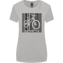 Cycling Barcode Cyclist Bicycle Womens Wider Cut T-Shirt Sports Grey