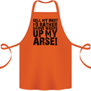 Cycling Biker Sell My Bike? Cyclist Bicycle Cotton Apron 100% Organic Orange
