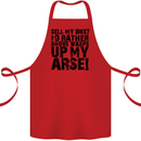 Cycling Biker Sell My Bike? Cyclist Bicycle Cotton Apron 100% Organic Red