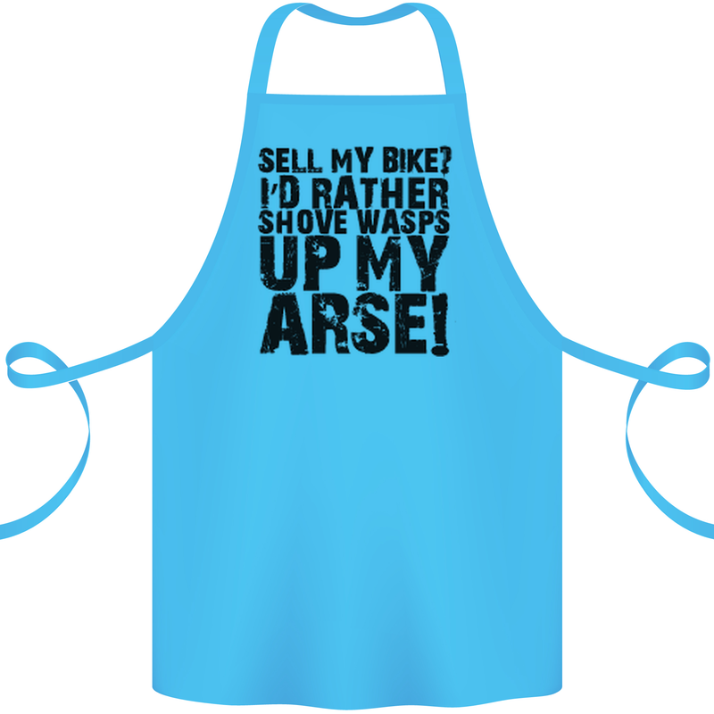 Cycling Biker Sell My Bike? Cyclist Bicycle Cotton Apron 100% Organic Turquoise