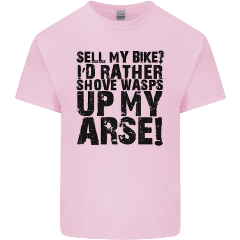 Cycling Biker Sell My Bike? Cyclist Bicycle Kids T-Shirt Childrens Light Pink