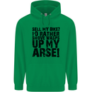 Cycling Biker Sell My Bike? Cyclist Bicycle Mens 80% Cotton Hoodie Irish Green