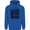 Cycling Biker Sell My Bike? Cyclist Bicycle Mens 80% Cotton Hoodie Royal Blue