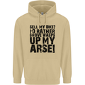 Cycling Biker Sell My Bike? Cyclist Bicycle Mens 80% Cotton Hoodie Sand