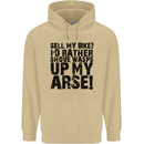 Cycling Biker Sell My Bike? Cyclist Bicycle Mens 80% Cotton Hoodie Sand