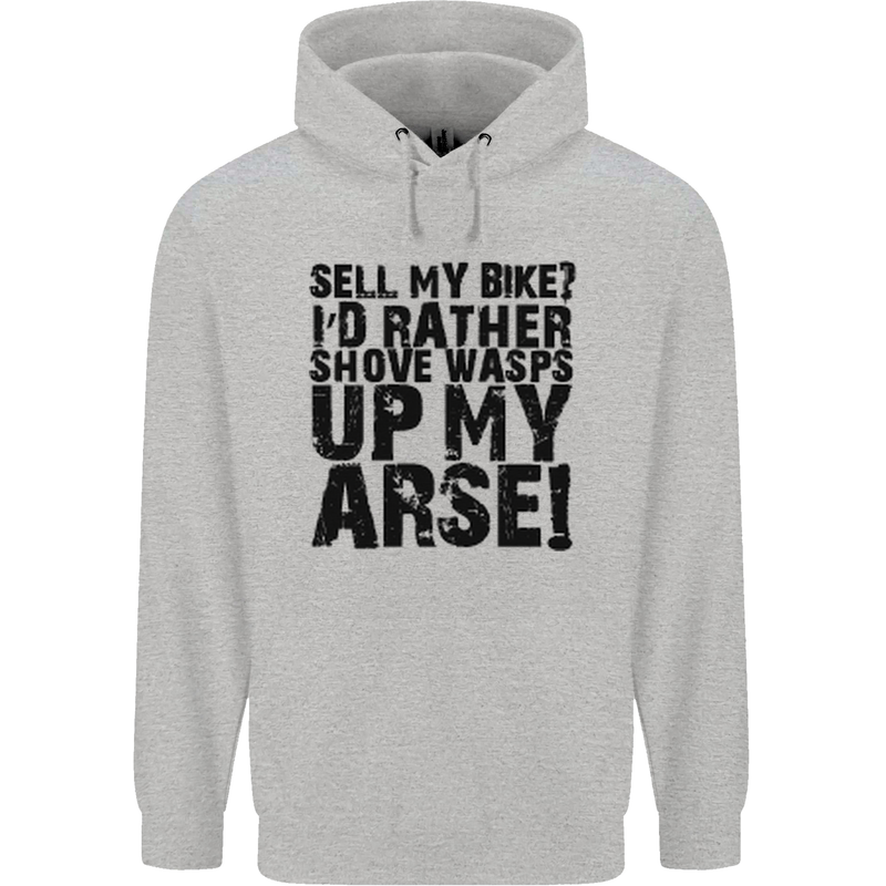 Cycling Biker Sell My Bike? Cyclist Bicycle Mens 80% Cotton Hoodie Sports Grey