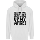 Cycling Biker Sell My Bike? Cyclist Bicycle Mens 80% Cotton Hoodie White