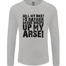 Cycling Biker Sell My Bike? Cyclist Bicycle Mens Long Sleeve T-Shirt Sports Grey