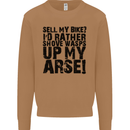Cycling Biker Sell My Bike? Cyclist Bicycle Mens Sweatshirt Jumper Caramel Latte