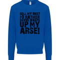 Cycling Biker Sell My Bike? Cyclist Bicycle Mens Sweatshirt Jumper Royal Blue