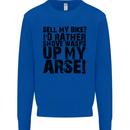 Cycling Biker Sell My Bike? Cyclist Bicycle Mens Sweatshirt Jumper Royal Blue