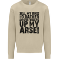 Cycling Biker Sell My Bike? Cyclist Bicycle Mens Sweatshirt Jumper Sand