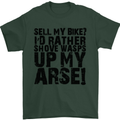 Cycling Biker Sell My Bike? Cyclist Bicycle Mens T-Shirt Cotton Gildan Forest Green