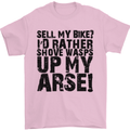Cycling Biker Sell My Bike? Cyclist Bicycle Mens T-Shirt Cotton Gildan Light Pink